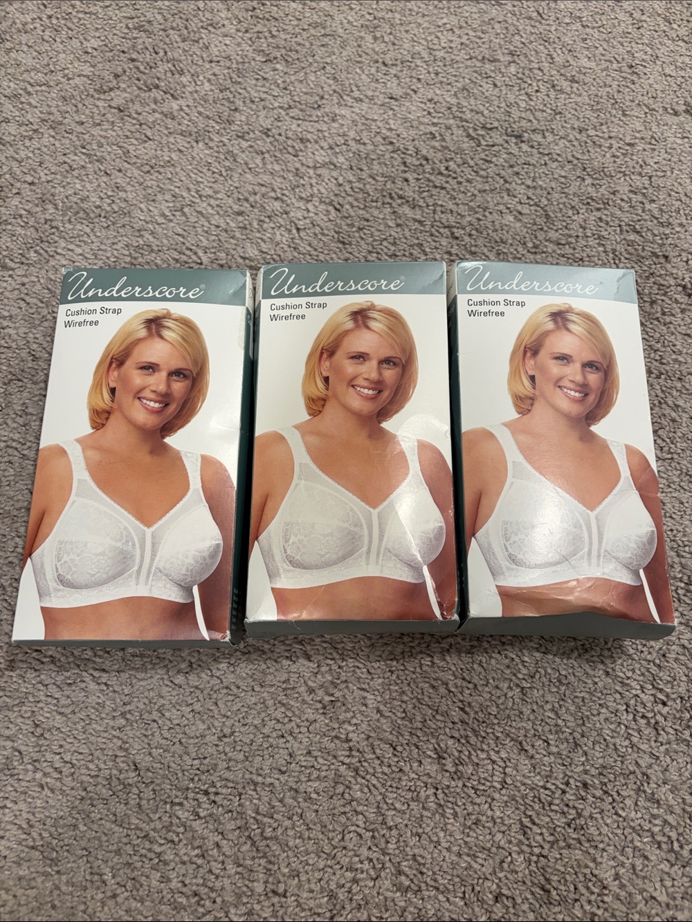 Underscore Jcpenny Cushion Strap Wirefree Bra - size 48C set of 3